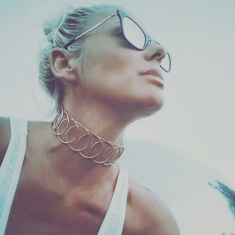 Last one brass Circle collar choker brass necklace - Picture 3 of 4